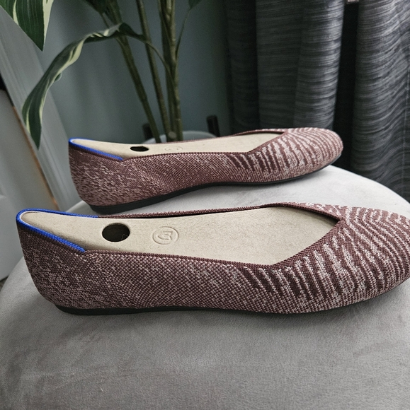 Rothy's Pink and Mauve Metallic Striped flats - Picture 4 of 10